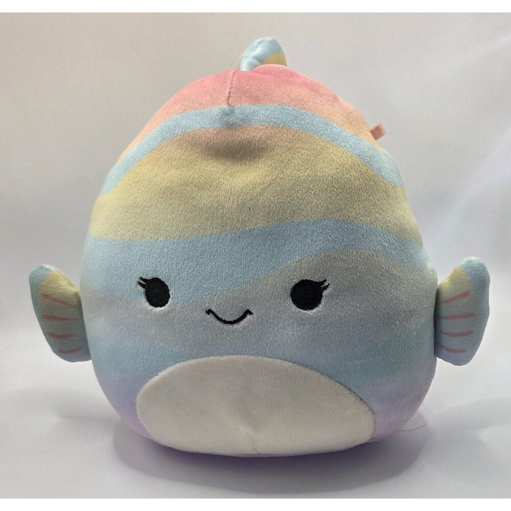 Canda the Rainbow Fish Squishmallows 8 In Sealife Squad Marine Ocean Water Plush